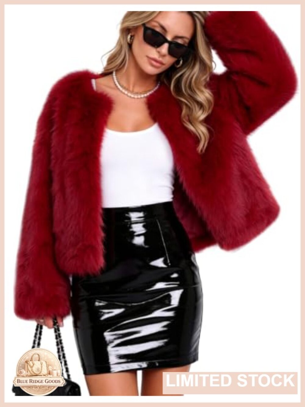 Faux Fur Coat Winter Warm Cropped Fluffy Shaggy Jacket